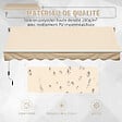 OUTSUNNY - Store banne manuel rétractable alu. polyester imperméabilisé haute densité 4 x 2,5 m beige - vignette