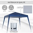 OUTSUNNY - Tonnelle barnum de jardin pop-up pliant 2,4L x 2,4l x 2,5H m acier polyester imperméabilisé anti UV avec sac de transport bleu - vignette