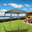 OUTSUNNY - Tonnelle barnum de jardin pop-up pliant 2,4L x 2,4l x 2,5H m acier polyester imperméabilisé anti UV avec sac de transport gris - vignette