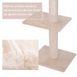 PAWHUT - Arbre à chat poteau à griffer L40 x l 34 x H 230-260 cm 5 niveaux d'activités beige - vignette