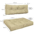 VOUNOT - Lot de 4 Coussins pour palettes en bois beige - vignette