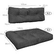 VOUNOT - Lot de 4 Coussins pour palettes en bois gris - vignette