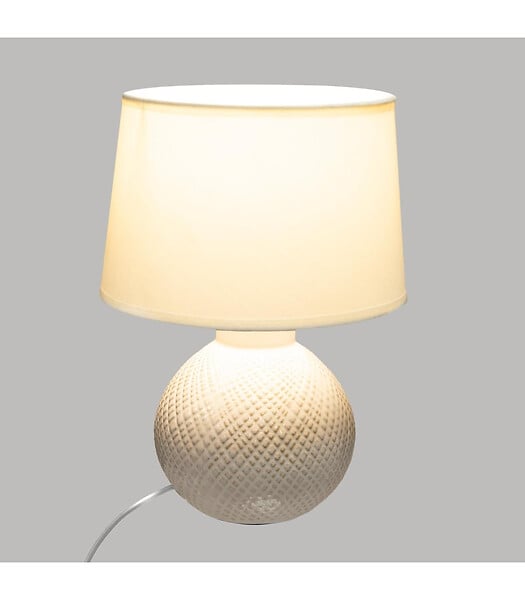 ATMOSPHERA - Lampe à poser Pied Boule en céramique H 28.5 cm - large