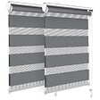 VOUNOT - Lot de 2 Store enrouleur jour nuit double 55x150cm Gris - vignette