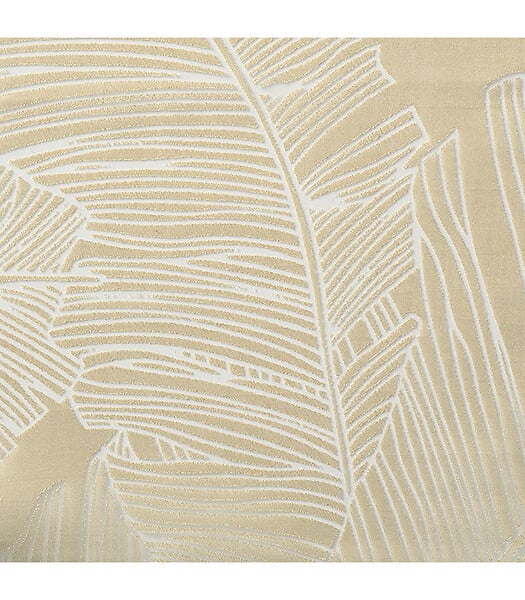 ATMOSPHERA - Voilage à œillets Beige Lin motif Feuille 140 x 240 cm - large