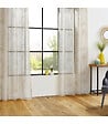 ATMOSPHERA - Voilage à œillets Beige Lin motif Feuille 140 x 240 cm - vignette