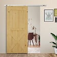 HOMCOM - Kit complet porte coulissante 4 x 93 cm (p x l): rail, roulettes, visserie - vignette