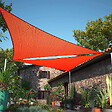 COTE STORE - Voile d'ombrage 4 x 4 x 4 m imperméable 220g/m² Haute densité - Tissu déperlant - Terracotta épicé - vignette