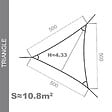 COTE STORE - Voile d'ombrage 5 x 5 x 5 m imperméable 220g/m² Haute densité - Tissu déperlant - Terracotta épicé - vignette