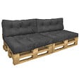 VOUNOT - Lot de 4 Coussins pour palettes en bois gris - vignette