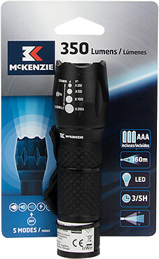 MC KENZIE - Lampe torche LED - Aluminium - 350Lm - large
