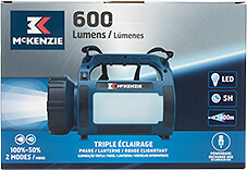 MC KENZIE - Phare LED 3 en 1 avec powerbank - 600Lm - large