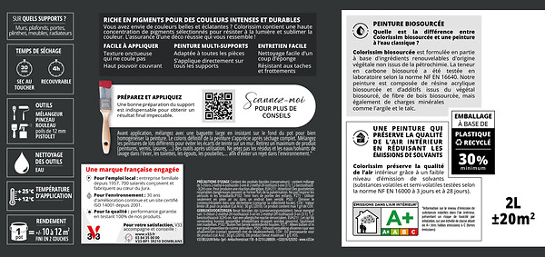 V33 PEINTURE - Peinture Colorissim Velours vert de foin 2 L - large