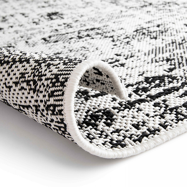 OVIALA - Tapis d'extérieur en polypropylène 160 x 230 cm blanc - Hella - large
