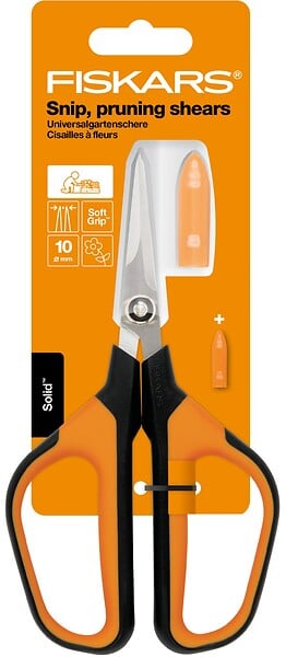 FISKARS - Ciseaux à fleurs de précision Solid SP15 Ø10mm Poignées loupe Microtip - large