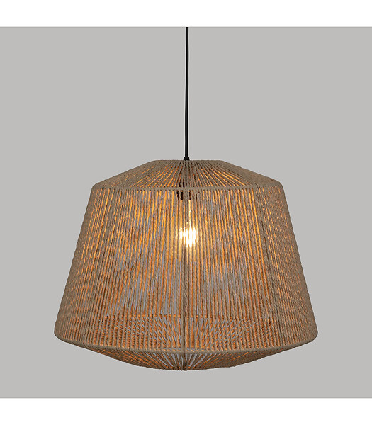 ATMOSPHERA - Luminaire Suspension en corde Beige D 48 cm - large