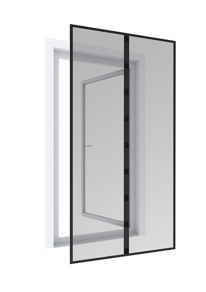 WINDHAGER - rideau de porte magnétique 100 x 210 anthracite - large