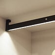 EMUCA - barre de penderie pour armoire Castor avec lumière LED, batterie amovible et détecteur de mouvement, 558, Peint en moka - vignette