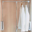 EMUCA - Penderie rabattable pour armoire Hang, 450 - 600, Chromé, Acier et Plastique. - vignette