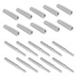 EMUCA - Lot de 10 serrures de porte à visser dans le meuble avec réglage Push Lite, longueur 80mm, Amortisseur, Plastique, Gris - vignette