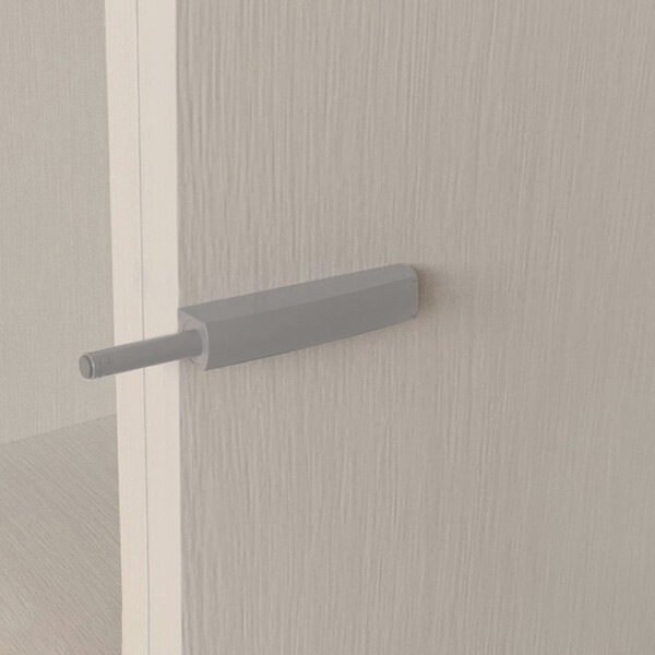 EMUCA - Lot de 10 serrures de porte à visser dans le meuble avec réglage Push Lite, longueur 80mm, Amortisseur, Plastique, Gris - large