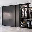 EMUCA - Kit de ferrures pour Flow 2 portes coulissantes et armoire à fermeture souple avec rails encastrés 2,35m, panneaux non inclus, Anodisé mat - vignette