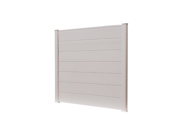 ALTONA - Lame de clôture pleine pvc blanc ADELE - L.150 x Ht.20 cm x Ep. 24 mm - large