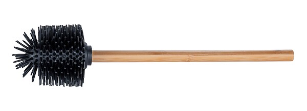 WENKO - Brosse silic. à manche bambou 75mm noir - large