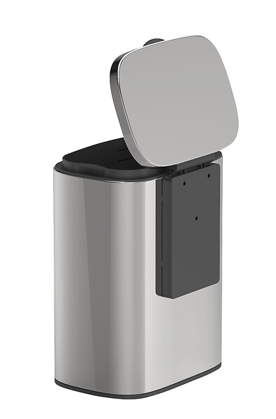 WENKO - Poubelle murale Sare 5l inox brillant - large