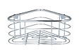 WENKO - Etagère  d'angle Trestina, inox - vignette
