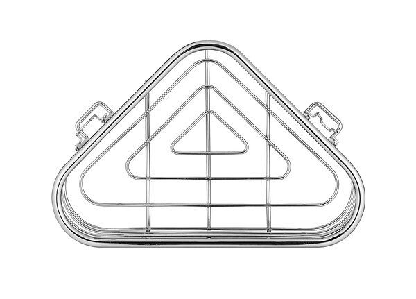 WENKO - Etagère  d'angle Trestina, inox - large