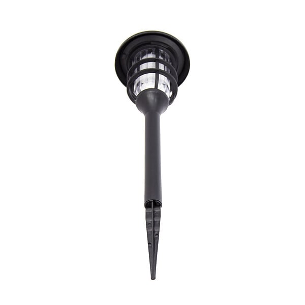 XANLITE - Balise solaire LED noire effet flamme, structure plastique, lumière blanc très chaud 1800 K, autonomie jusqu’à 8 h, alimentation solaire, indice IP44, dimensions 118 × 427 mm, usage extérieur décorati - large