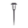 XANLITE - Balise solaire LED noire effet flamme, structure plastique, lumière blanc très chaud 1800 K, autonomie jusqu’à 8 h, alimentation solaire, indice IP44, dimensions 118 × 427 mm, usage extérieur décorati - vignette