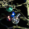 XANLITE - Guirlande LED solaire style ginguette 5 m, 8 ampoules RVB, éclairage multicolore à couleurs changeantes, autonomie jusqu’à 8 h, alimentation solaire, indice IP44, usage extérieur décoratif - vignette