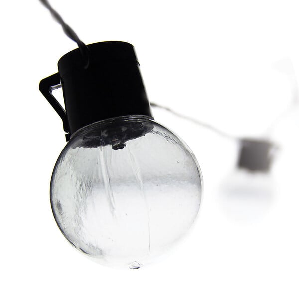 XANLITE - Guirlande LED solaire style ginguette 5 m, 8 ampoules RVB, éclairage multicolore à couleurs changeantes, autonomie jusqu’à 8 h, alimentation solaire, indice IP44, usage extérieur décoratif - large