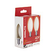 XANLITE - Lot de 2 ampoules Filament LED flamme opaques, culot E14, puissance équivalente 40W, flux 470 lm, lumière blanc neutre 4000 K - vignette