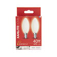 XANLITE - Lot de 2 ampoules Filament LED flamme opaques, culot E14, puissance équivalente 40W, flux 470 lm, lumière blanc neutre 4000 K - vignette