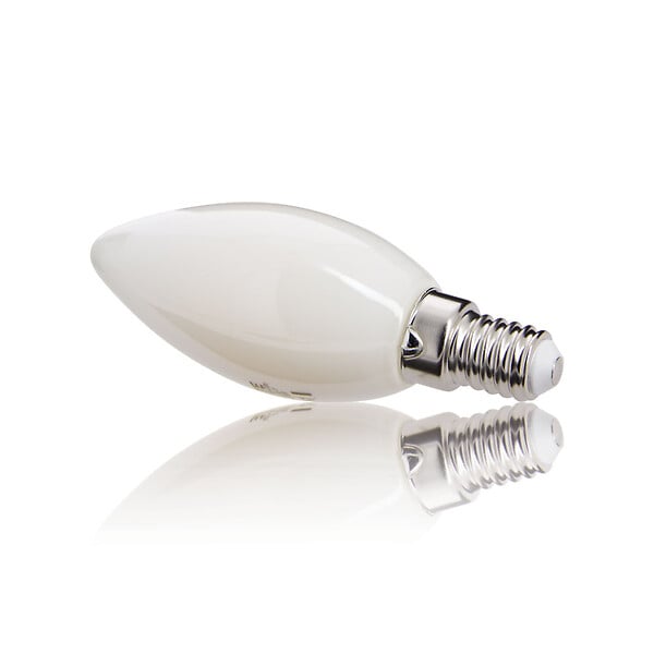 XANLITE - Lot de 2 ampoules Filament LED flamme opaques, culot E14, puissance équivalente 40W, flux 470 lm, lumière blanc neutre 4000 K - large
