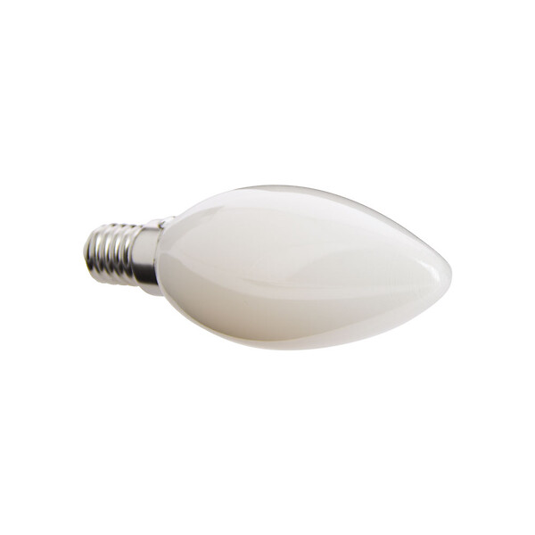 XANLITE - Lot de 2 ampoules Filament LED flamme opaques, culot E14, puissance équivalente 40W, flux 470 lm, lumière blanc neutre 4000 K - large