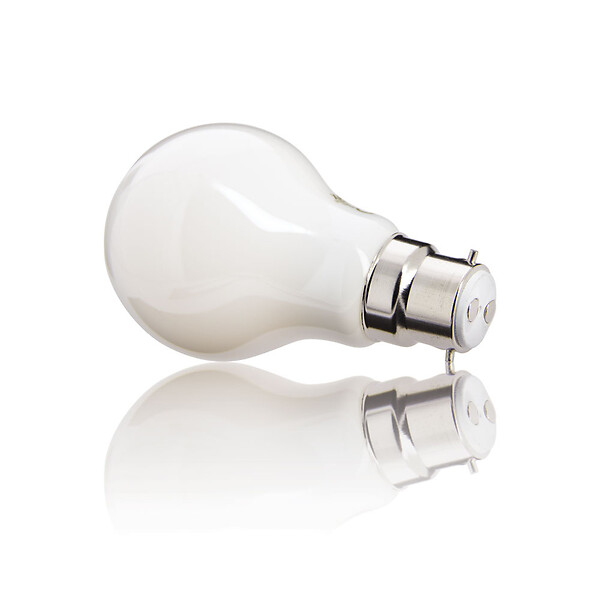 XANLITE - Lot de 2 ampoules Filament LED opaques, culot B22, forme A60, puissance équivalente 60W, flux 806 lm, lumière blanc chaud 2700 K - large