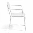 OVIALA - Fauteuil de jardin en aluminium blanc - Liverpool - vignette