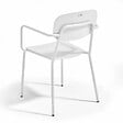 OVIALA - Fauteuil de jardin en aluminium blanc - Liverpool - vignette