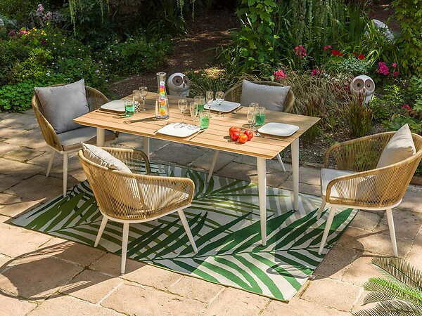 JARDILINE - Table de jardin rectangulaire en bois teck Maldives - 4 places - Jardiline - large