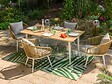 JARDILINE - Table de jardin rectangulaire en bois teck Maldives - 4 places - Jardiline - vignette