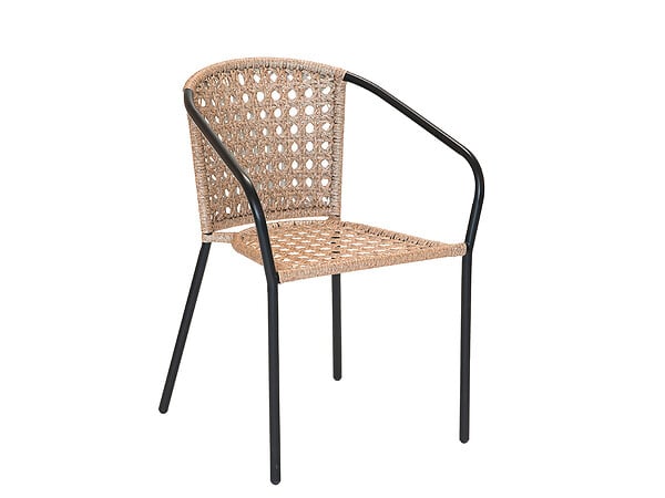 JARDILINE - Table de jardin rectangulaire en bois teck Comores avec 4 fauteuils Cocos - Jardiline - large
