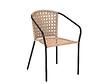 JARDILINE - Table de jardin rectangulaire en bois teck Comores avec 4 fauteuils Cocos - Jardiline - vignette