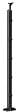 KORDO - Poteau Opalu à plat full black 972 x 43 x 43 mm. - vignette