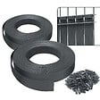 VOUNOT - Kit de lamelles occultantes PVC brise vue 150m x 4.7cm avec 300 clips Gris - vignette