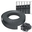 VOUNOT - Kit de lamelles occultantes PVC brise vue 75m x 4.7cm avec 150 clips Gris - vignette