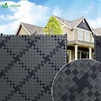 VOUNOT - Kit de lamelles occultantes PVC brise vue 75m x 4.7cm avec 150 clips Gris - vignette